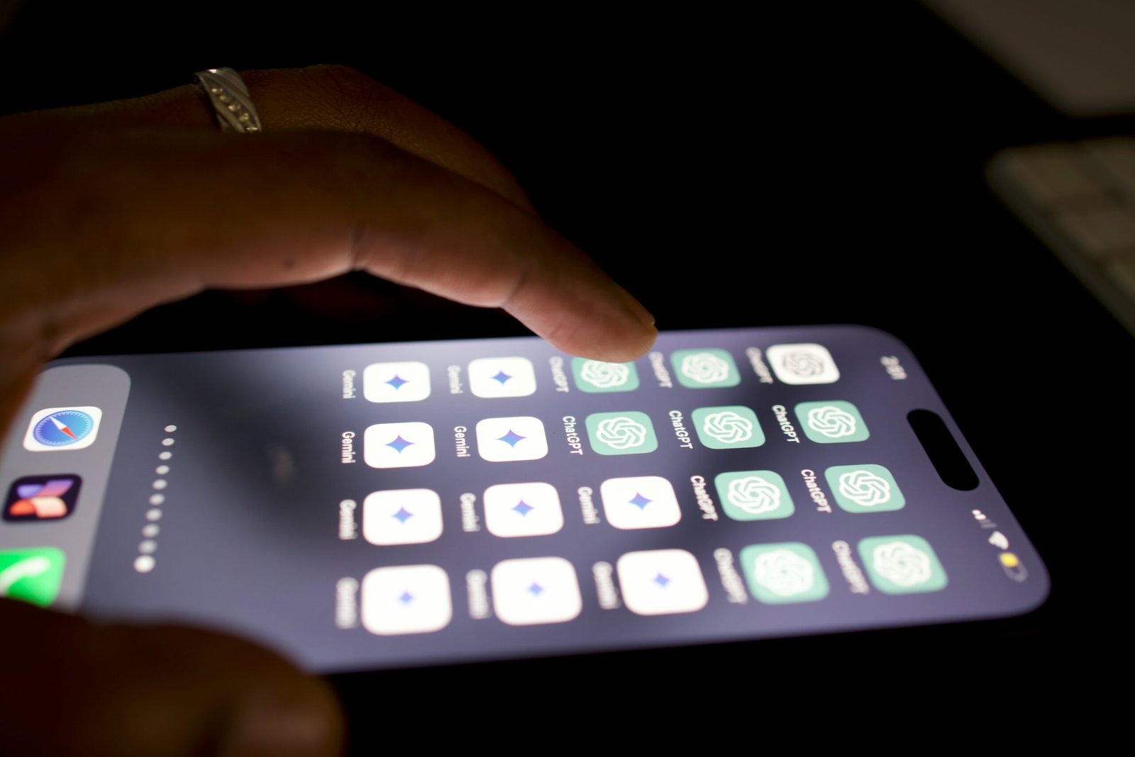 AI chatbot and assistant apps on a smartphone